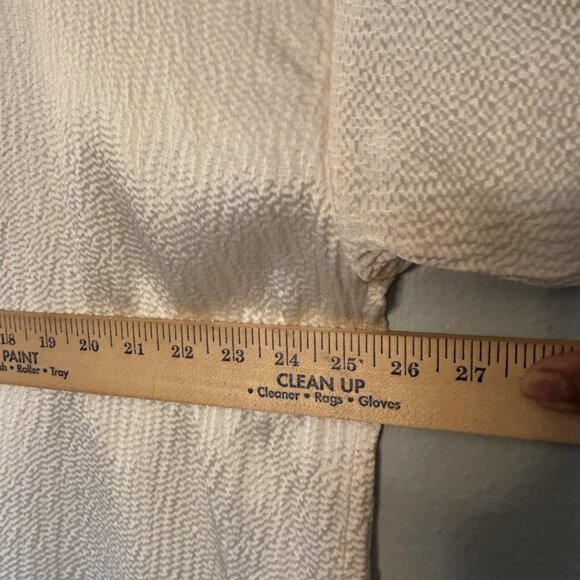 100% Silk Pure Jill Womens XX Large Ivory Textured Boxy Top Quiet Elegance - Picture 10 of 12